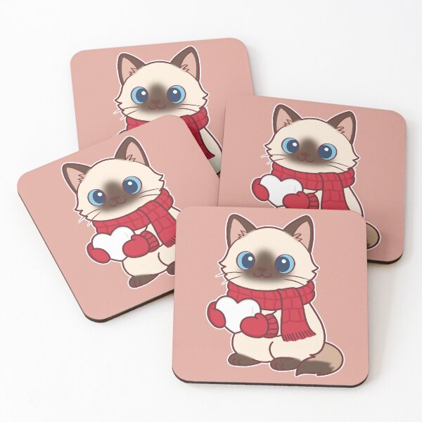 Item preview, Cute Ragdoll Cat Holding Heart Snowball designed and sold by BGMeYou.