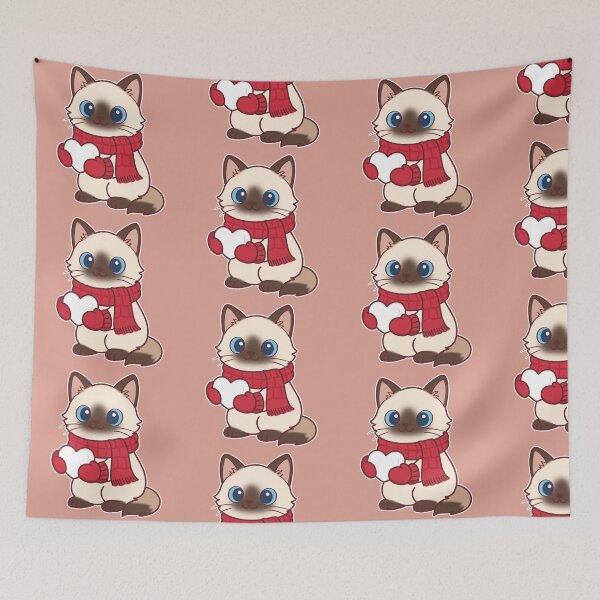 Item preview, Cute Ragdoll Cat Holding Heart Snowball designed and sold by BGMeYou.