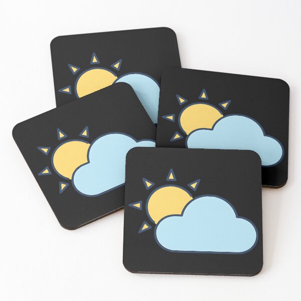 Item preview, Minimalist Bright Sun Peeking Behind Blue Cloud designed and sold by Silent Watch Threads..