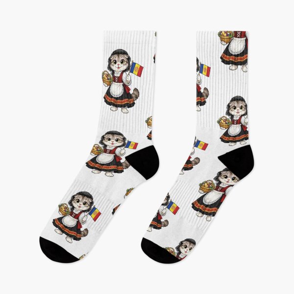 Item preview, Cute Scottish Fold Cat in Andorran Clothing - Cultural Cat Art designed and sold by HappyPawsWorld.