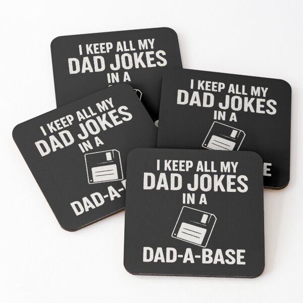 Item preview, I Keep All My Dad Jokes in a Dad-A-Base – Funny Dad Joke Pun Typography designed and sold by flagylART.