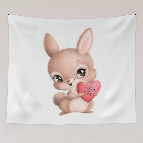 Item preview, Happy Valentine’s Day With a Sweet Bunny. designed and sold by Dinasshop.