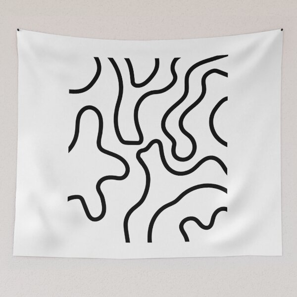 Item preview, Black waves pattern designed and sold by artist-lilly.