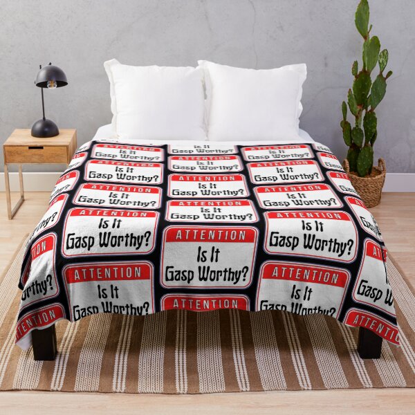 Item preview, ATTENTION: Is It Gasp Worthy? - funny warning signs designed and sold by DesignsFromTW-S.