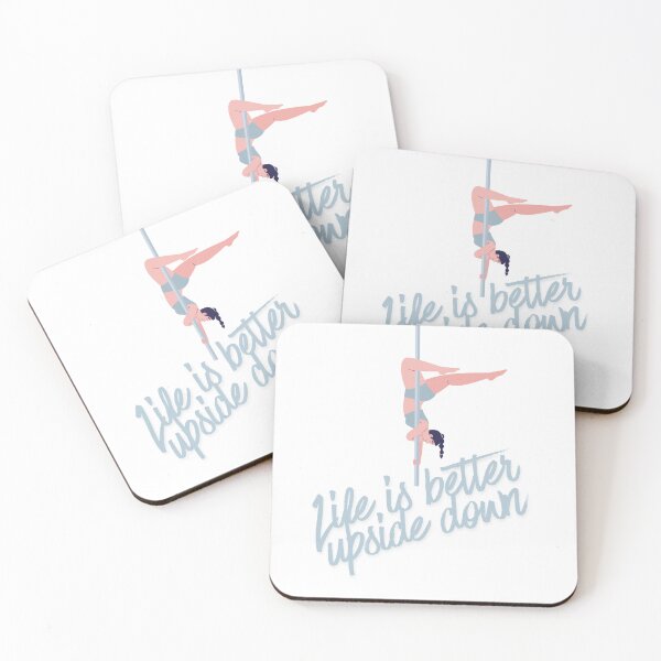 Item preview, Life is Better Upside Down | Pole Fitness Art designed and sold by Lina and the Rest.
