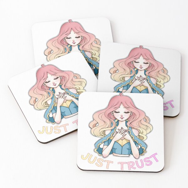 Item preview, Just Trust – Soft Kawaii Illustration with Gentle Affirmation designed and sold by LaRoseDreams.