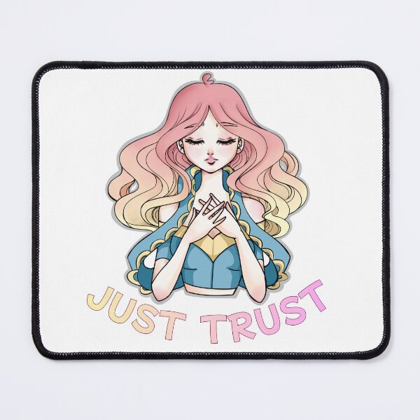 Item preview, Just Trust – Soft Kawaii Illustration with Gentle Affirmation designed and sold by LaRoseDreams.