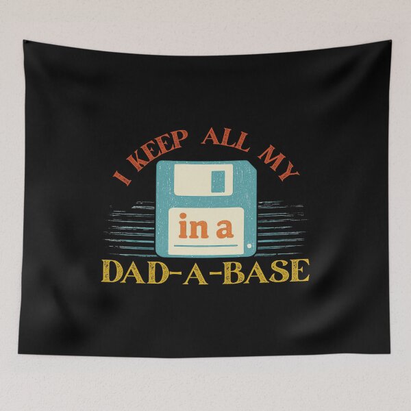 Item preview, I Keep All My Dad Jokes in a Dad-A-Base – Retro Dad Joke Pun with Floppy Disk designed and sold by flagylART.