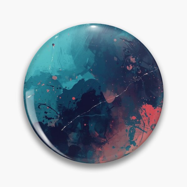 Item preview, Teal Contrast with Coral Blots designed and sold by Harmonic_Layers.