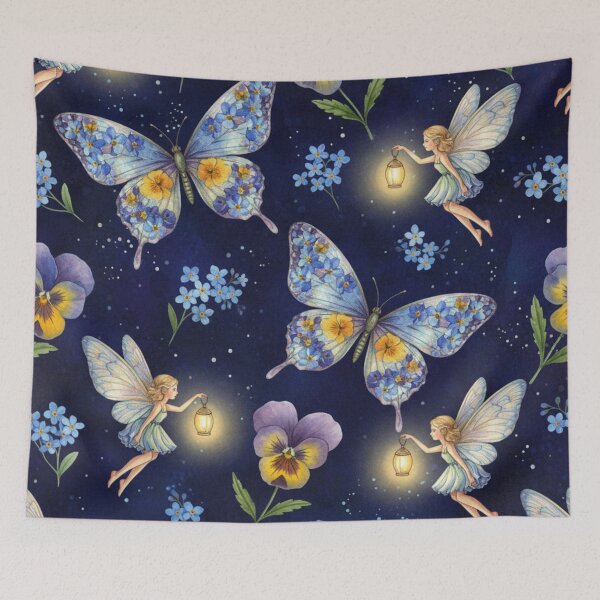 Item preview, Lanternlight Fairy & Butterfly Nocturne Pattern designed and sold by Dream Bloom Gallery.