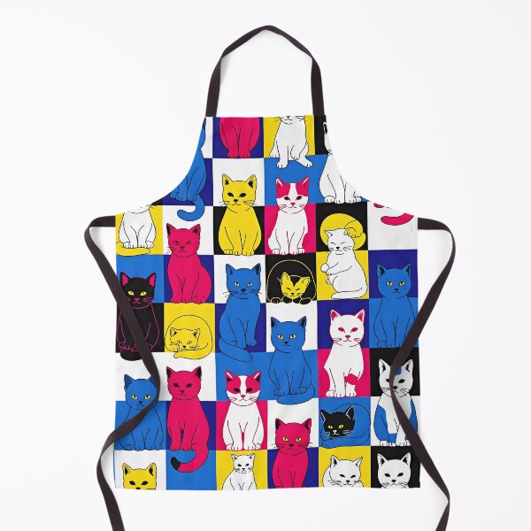 Item preview, Colorful Pop Art Cat Pattern | Vibrant Feline Grid Design for T-Shirts, Posters & Home Decor designed and sold by Atelier Nocturne Graphic.