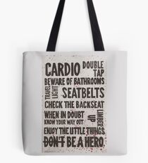 The Rules of Zombieland Tote Bag
