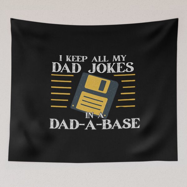 Item preview, I Keep All My Dad Jokes in a Dad-A-Base –  Dad Joke Pun with Floppy Disk designed and sold by flagylART.
