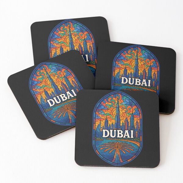 Item preview, Dubai United Arab Emirates Stained Glass Travel designed and sold by TomFrontierArt.