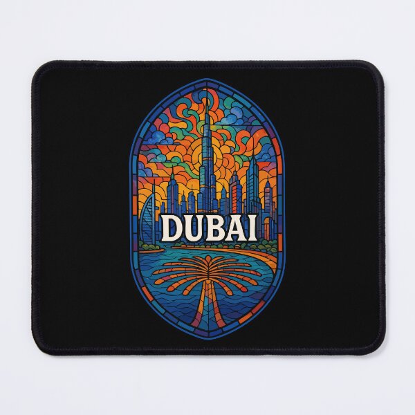 Item preview, Dubai United Arab Emirates Stained Glass Travel designed and sold by TomFrontierArt.