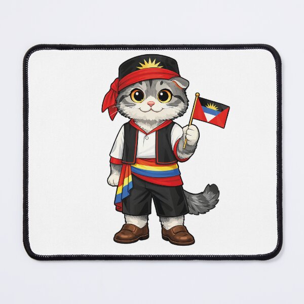 Item preview, Cute Scottish Fold Cat in Antiguan Clothing - Cultural Cat Art designed and sold by HappyPawsWorld.