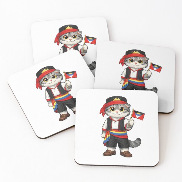 Item preview, Cute Scottish Fold Cat in Antiguan Clothing - Cultural Cat Art designed and sold by HappyPawsWorld.
