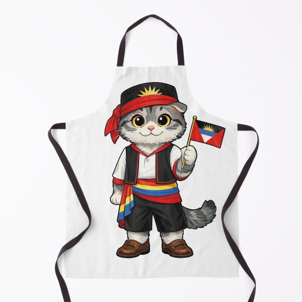 Item preview, Cute Scottish Fold Cat in Antiguan Clothing - Cultural Cat Art designed and sold by HappyPawsWorld.