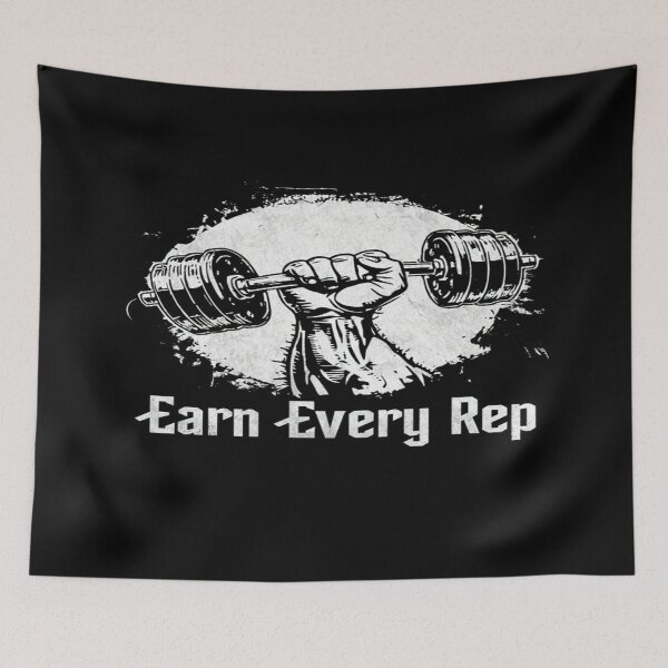 Item preview, Earn Every Rep Gym Motivation | Bold Fitness Quote for Bodybuilders, Lifters & Workout Warriors designed and sold by Bright Nest Studio.