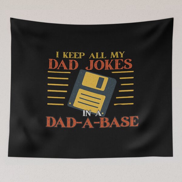 Item preview, I Keep All My Dad Jokes in a Dad-A-Base – Retro Dad Joke Pun with Floppy Disk designed and sold by flagylART.
