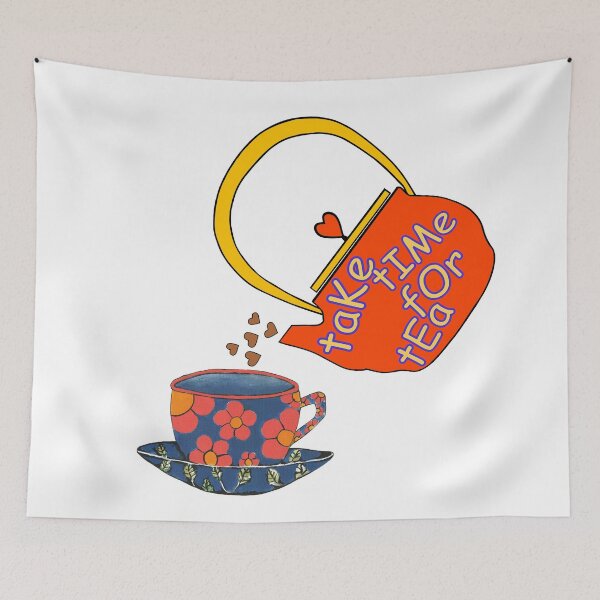 Item preview, Tea Time Tea Cup Tea Pot designed and sold by Sartoris Art.