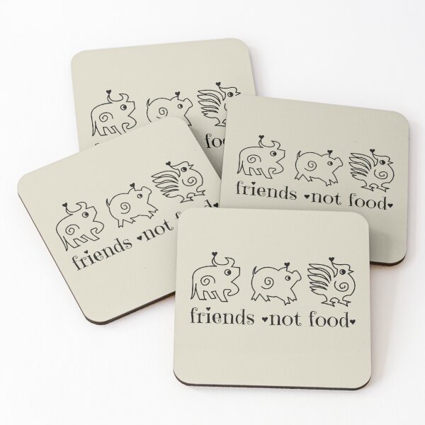Item preview, Cute Cow Chicken Pig Doodle Friends Not Food designed and sold by TackyTime.