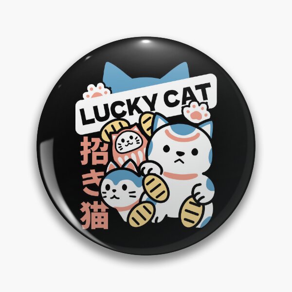 Item preview, Lucky Cat Art – Maneki Neko with Gold Coin and Daruma designed and sold by FlinArt.