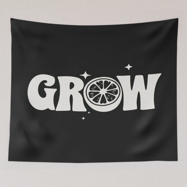 Item preview, Bold GROW Typography with Citrus Slice – Motivational Fruit Design for Posters, Tees & Stickers designed and sold by Bright Nest Studio.