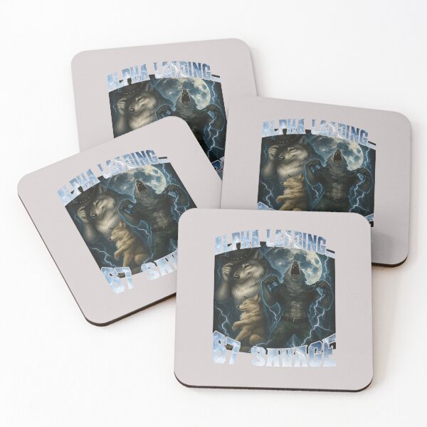 Item preview, Alpha Wolf Loading 67 Percent Savage Funny Wolves Gen Z Meme designed and sold by MabelWells.