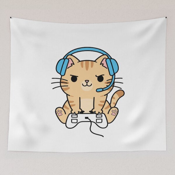 Item preview, Gamer Cat, Funny Cat, Gamer Gifts, Cute Cat, Funny Gamer, Gift For Cat Lover, Gamer Girl designed and sold by DesignDenDo ⭐⭐⭐⭐⭐.