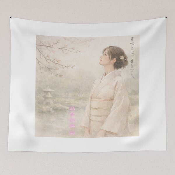 Item preview, Silent Budding — Japanese Spring Watercolor Art (Saishoku-Kenbi AI Art) Vol.05 designed and sold by Yohei-Studio.