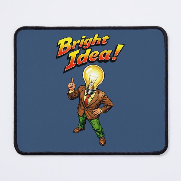 Item preview, Bright Idea – Retro Inventor Light Bulb Head Art designed and sold by The Devil's Bargain.