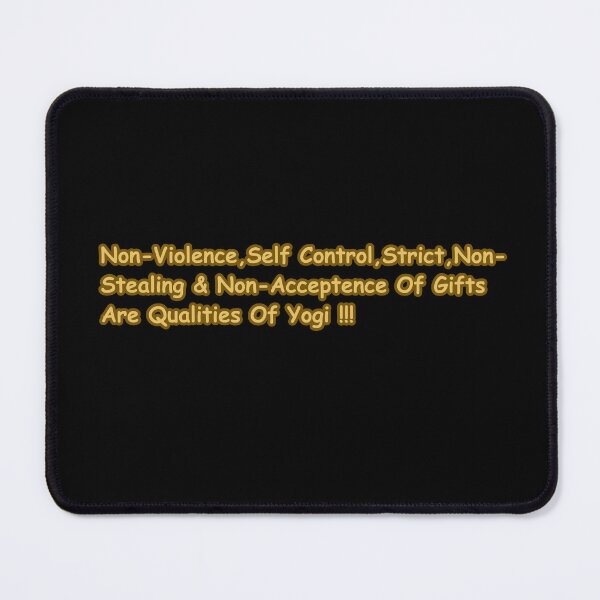 Item preview, Non Violence Self Control Non Stealing And Non Acceptance Of Gifts – Qualities Of A Yogi Quote Typography designed and sold by CapriCreatives.