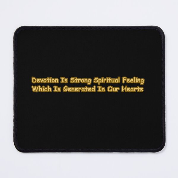 Item preview, Devotion Is Strong Spiritual Feeling Generated In Our Hearts – Heartfelt Bhakti Quote Typography designed and sold by CapriCreatives.