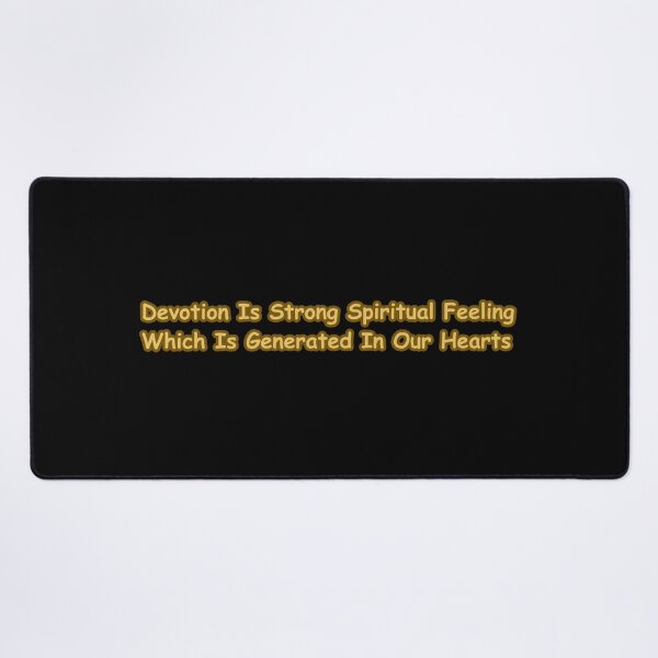Item preview, Devotion Is Strong Spiritual Feeling Generated In Our Hearts – Heartfelt Bhakti Quote Typography designed and sold by CapriCreatives.