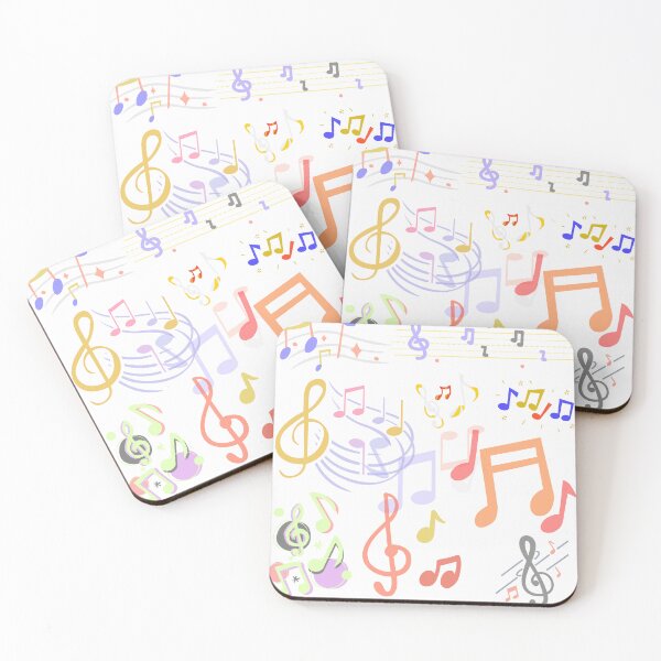 Item preview, Music notes on white background. Various signs of music notes. Colourful music notes background  designed and sold by Giree07.