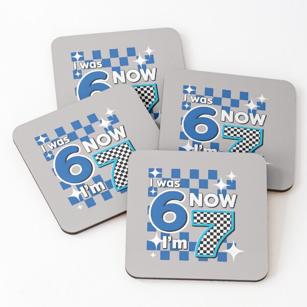 Item preview, Blue Checkered I was 6 Now I'm 7 Birthday 67 meme six seven designed and sold by mjohnson9.