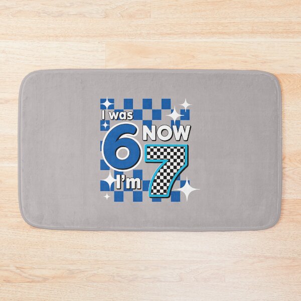 Item preview, Blue Checkered I was 6 Now I'm 7 Birthday 67 meme six seven designed and sold by mjohnson9.