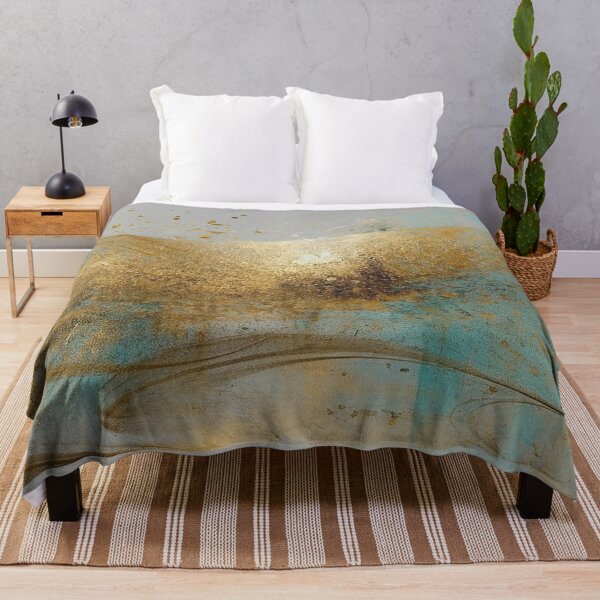 Item preview, Abstract Art Gold Turquoise Luxury Modern Elegant designed and sold by Velvetia.