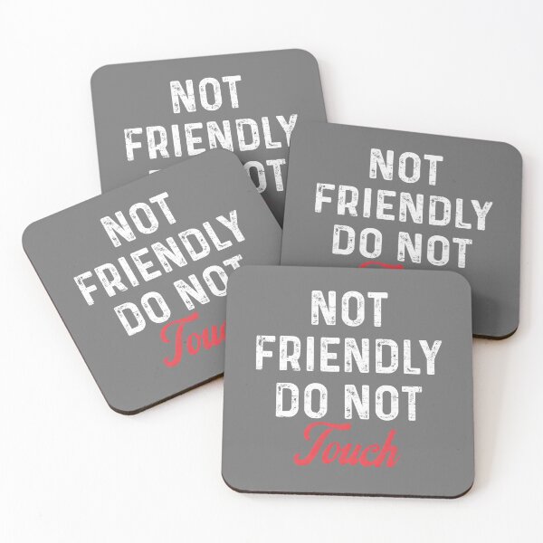 Item preview, Retro Vintage Not Friendly Do Not Touch Funny Saying designed and sold by KristineLi.