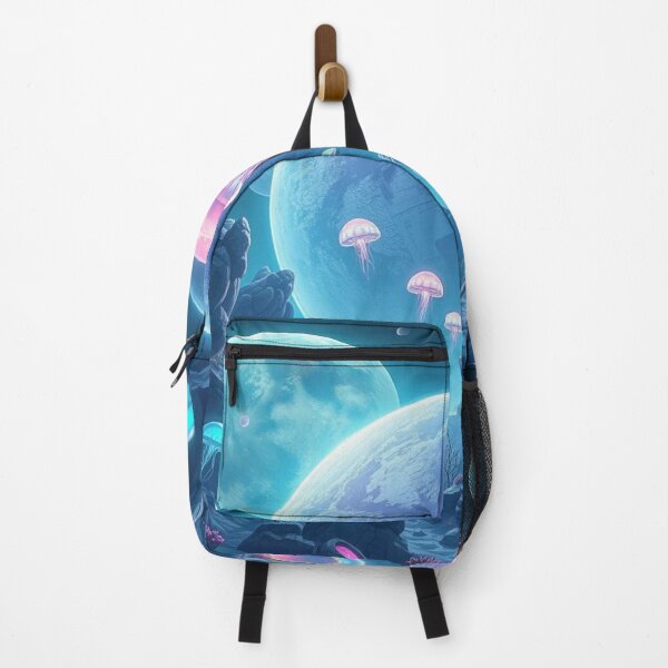 Item preview, Celestial Sea: Neon Jellyfish in a Galactic Dream designed and sold by HappySproutArt.