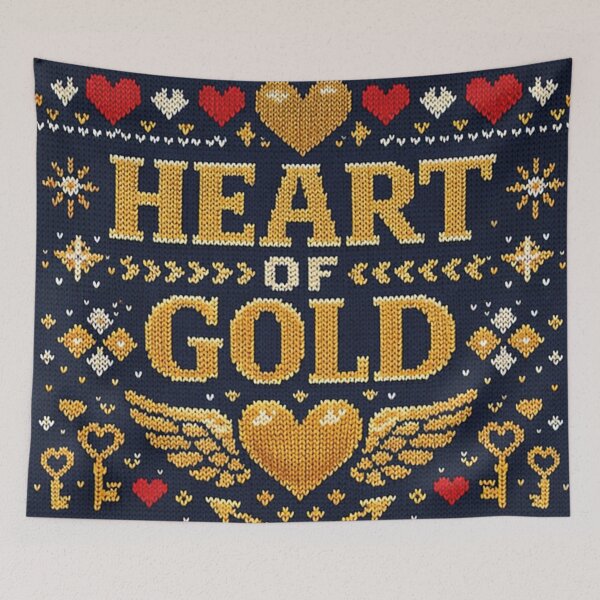 Item preview, Heart of gold, beautiful knit design designed and sold by Mauswohn.