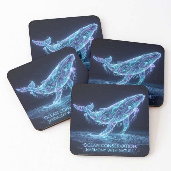 Item preview, Glowing Whale in Ocean Harmony designed and sold by Raybeeone.