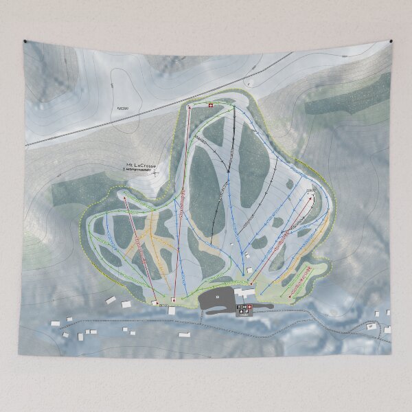 Artikelvorschau, Mt LaCrosse Resort Trail Map entworfen und verkauft von Mapsynergy.