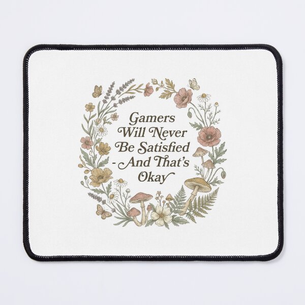Item preview, Gamers Will Never Be Satisfied Floral Wreath Cottagecore designed and sold by anass002.