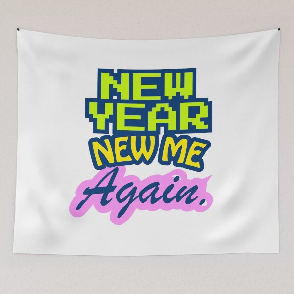Item preview, Y2K “New Year. New Me. Again” typo sarcastic design for New Year party designed and sold by s.artaller.