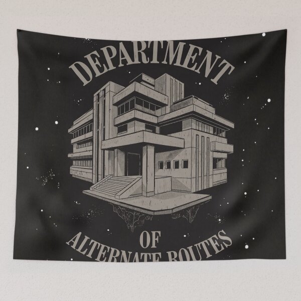 Item preview, Department of Alternate Routes - Retro Brutalist Sci-Fi Surrealism designed and sold by DeluluWear.