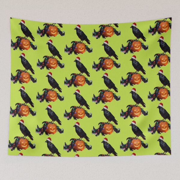 Item preview, Black crow wearing a Santa hat . designed and sold by MyBestTeeses.