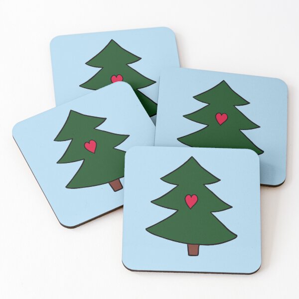 Item preview, Illustrated Christmas tree with a red heart in the middle designed and sold by Griselka.