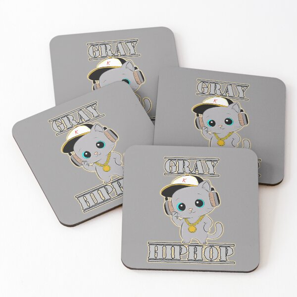 Item preview, Gray​ cat​ hiphop designed and sold by DigitalArtTK.